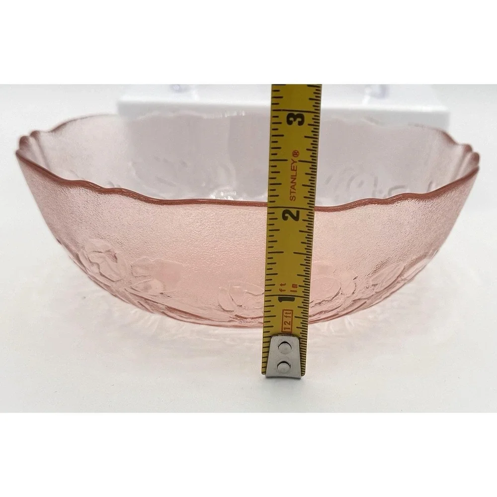 2 Arcoroc France Rosaline Rosa Pink Glass Bowls 6